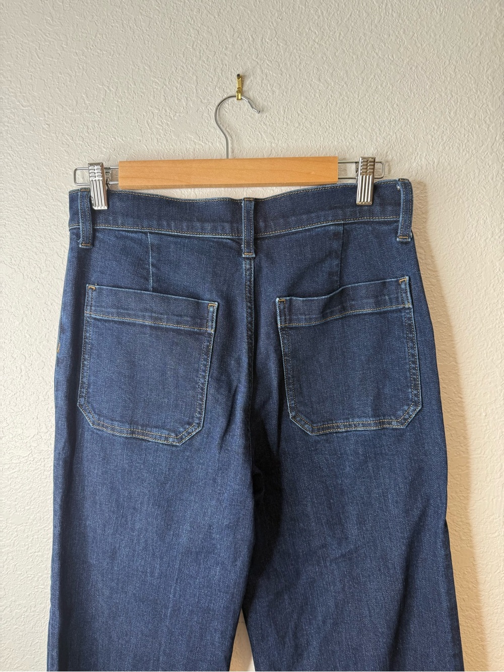 J.Crew Premium Edition Full-Length Sailor Wide-Leg Jeans Dark Wash Size 27 - Picture 7 of 13